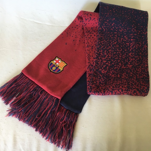 NIKE FCB Barcelona Unisex Scarf Red Navy Football - Picture 5 of 5